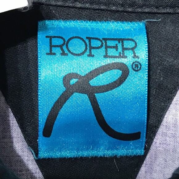 Vintage Roper Mens Large Button Down Shirt Ikat Tribal Southwestern Cowboy Print - Picture 2 of 16